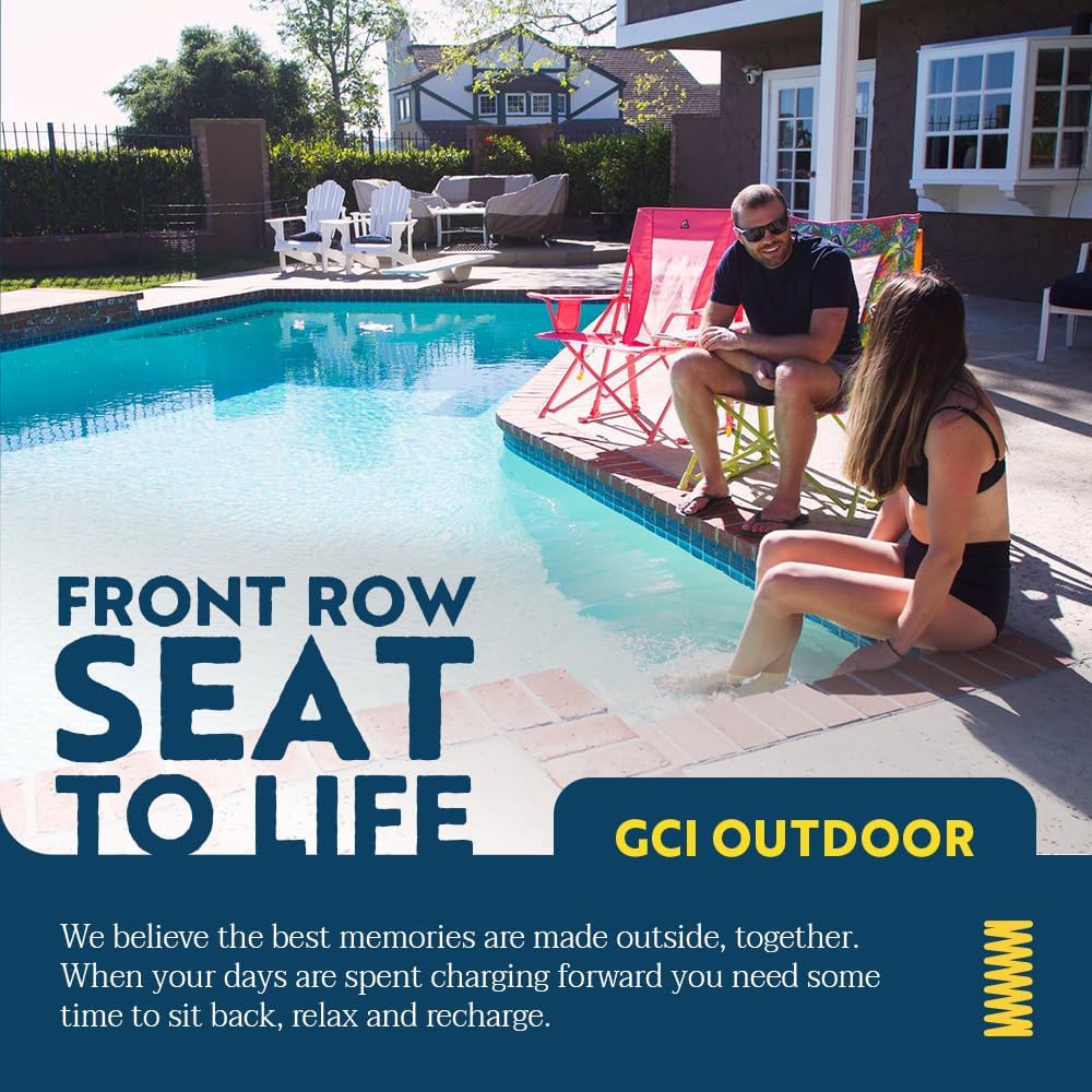 GCI Outdoor Comfort Pro Rocker Camping Chair | Portable Folding Rocking Chair with Durable Armrests & Drink Holder ?Sweet Tea