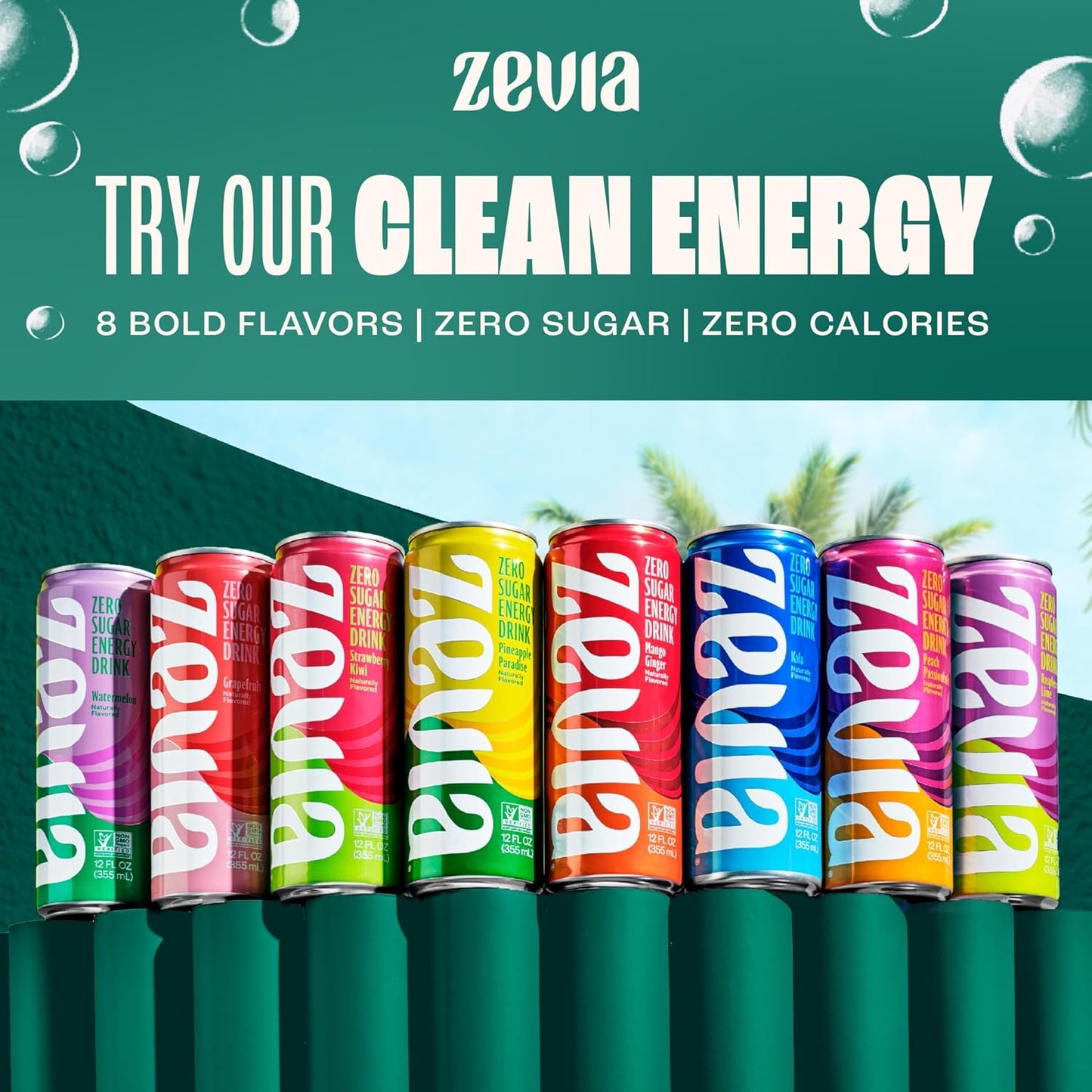 Zevia Zero Sugar Soda, Cola, 12 oz Cans (24-Pack) ?Naturally Sweetened, Zero Calorie Sugar Free Soda - Non-GMO Project Verified, Gluten-Free, Vegan