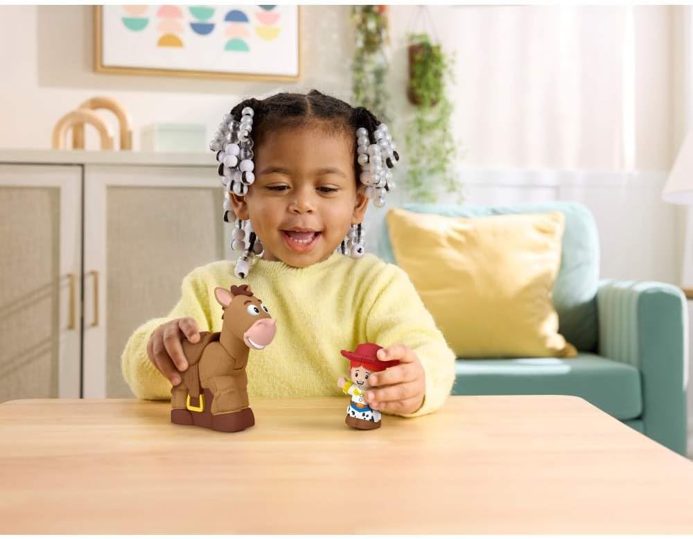 Fisher-Price Little People Toddler Toys Disney Pixar Toy Story Bobbin?Bullseye Horse & Jessie Figures for Pretend Play Kids Ages 18+ Months