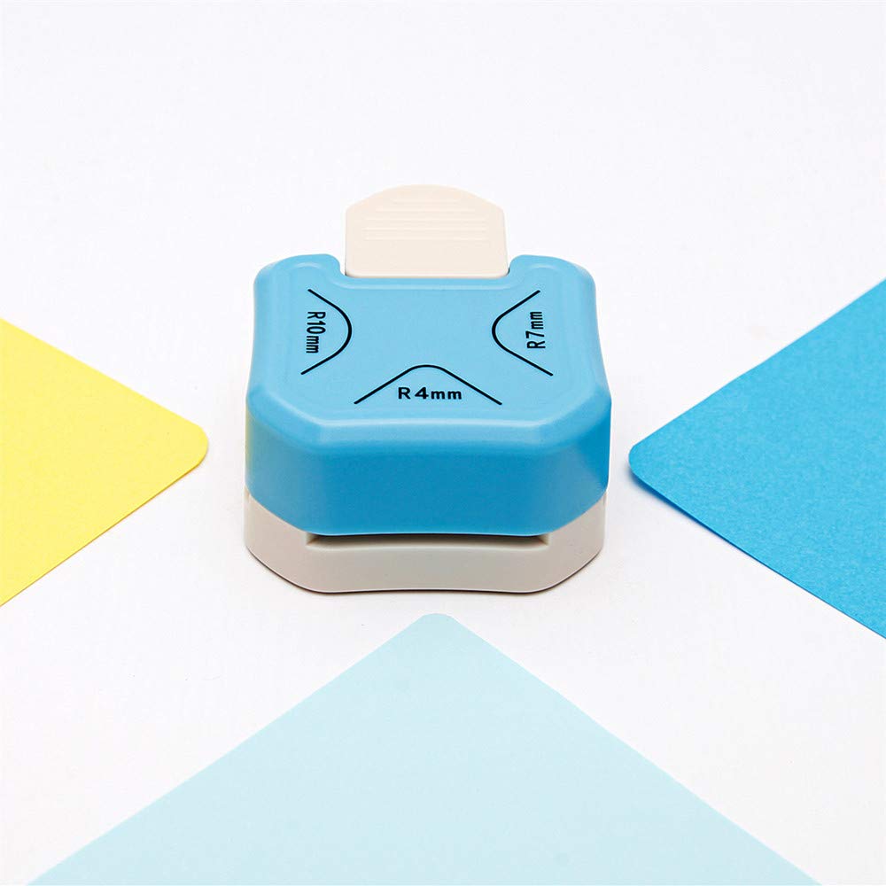 QIQQIKIN Paper Corner Rounder 3 in 1 (R4mm+R7mm+R10mm), Punches for Crafts, Cutter ,Envelope Punch Board ,Hole Puncher, Laminate, DIY Projects, Photo Cutter,Card Making Scrapbooking and Journaling