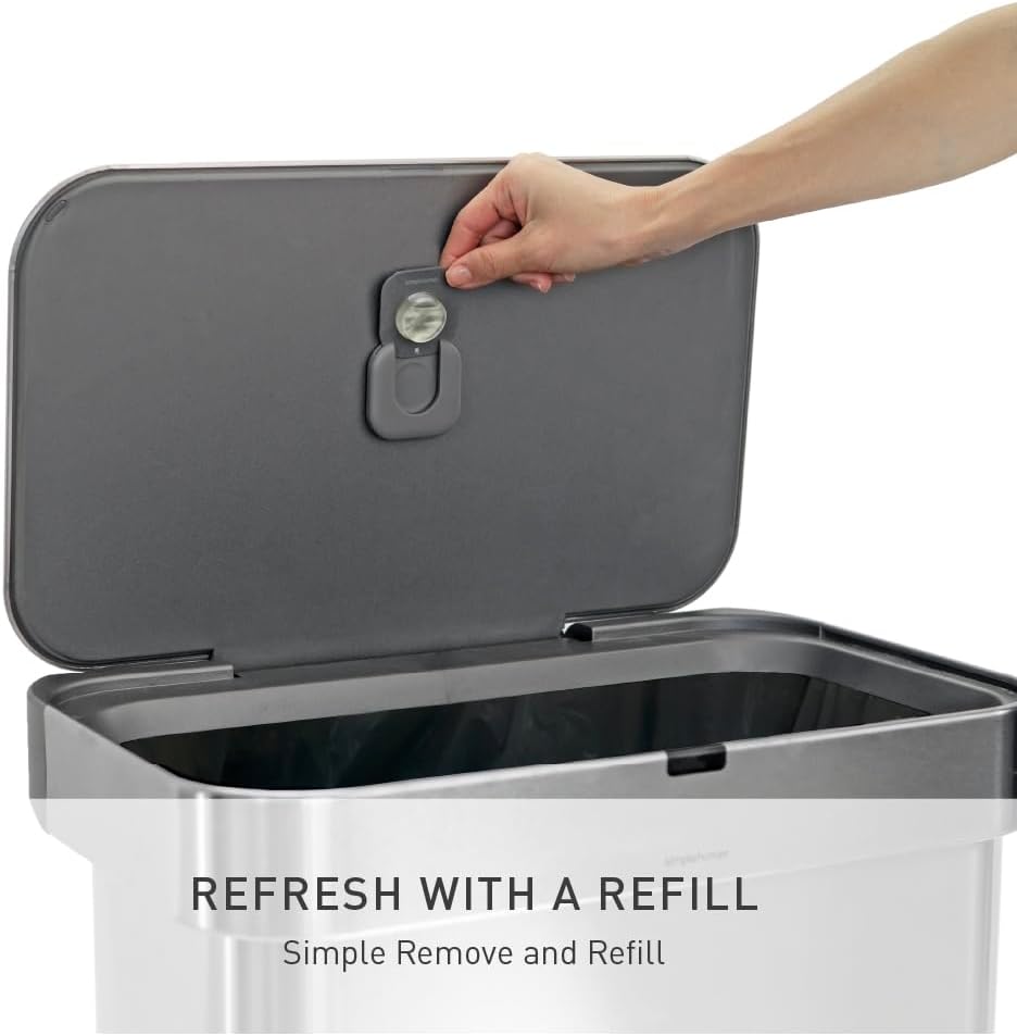 simplehuman Odorsorb Pod Refill Pack ?Natural Plant-Based, Fragrance-Free Trash Can Odor Eliminator Refills for Trash Cans, Odor Control Pods for Closed-Lid Trash Cans (4 Pods)