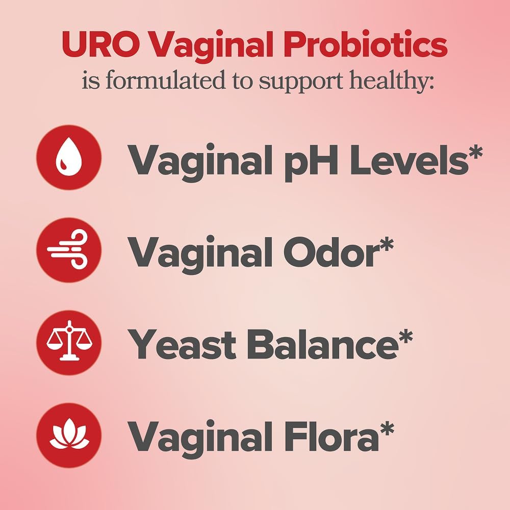 O Positiv URO Vaginal Probiotics for Women pH Balance with Prebiotics & Lactobacillus ?Vaginal Health Supplement ?Promote Healthy Vaginal Odor & Flora, 60 Count (Pack of 1), 1 Month Supply