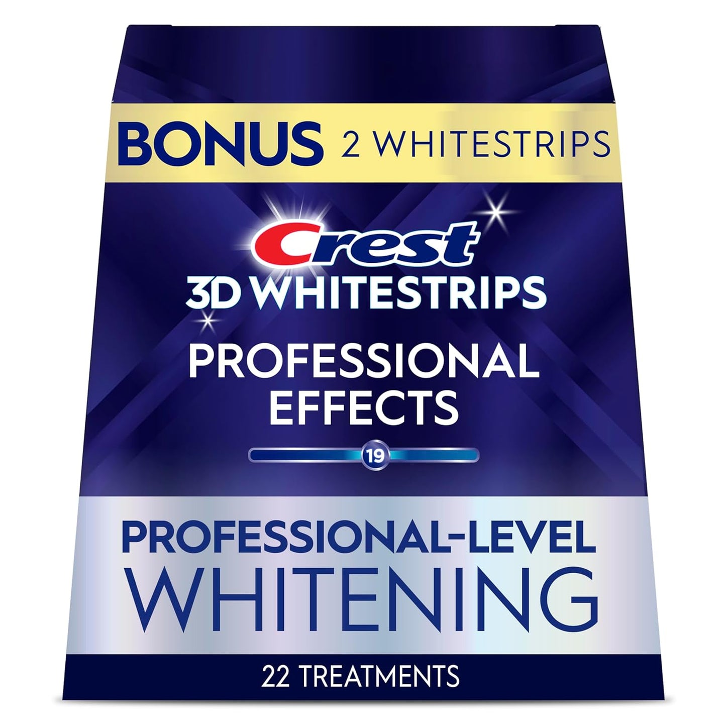 Crest 3D Whitestrips Professional Effects ?Teeth Whitening Kit, 22 Treatments (20 + 2 Bonus), Each with 1 Upper/1Lower, 44 Strips ?Crest 3DWhite Teeth Whitening Strips