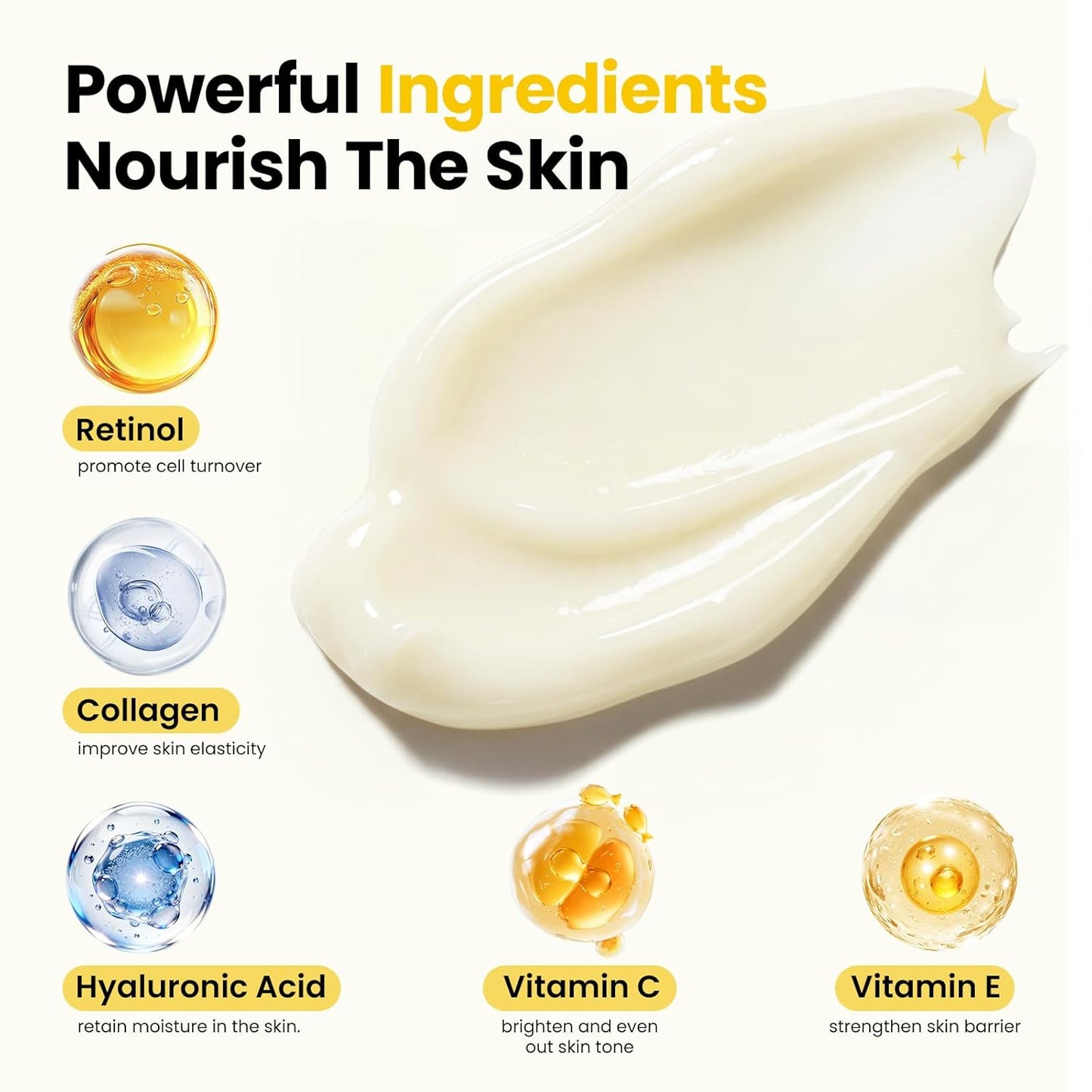 Retinol Cream for Face Anti Aging: Wrinkle Cream for Face Neck with Collagen Hyaluronic Acid - Night Moisturizer for Men Women - Facial Skin Care Gift for Mom Dad Sister (1.7 Fl Oz (Pack of 1))