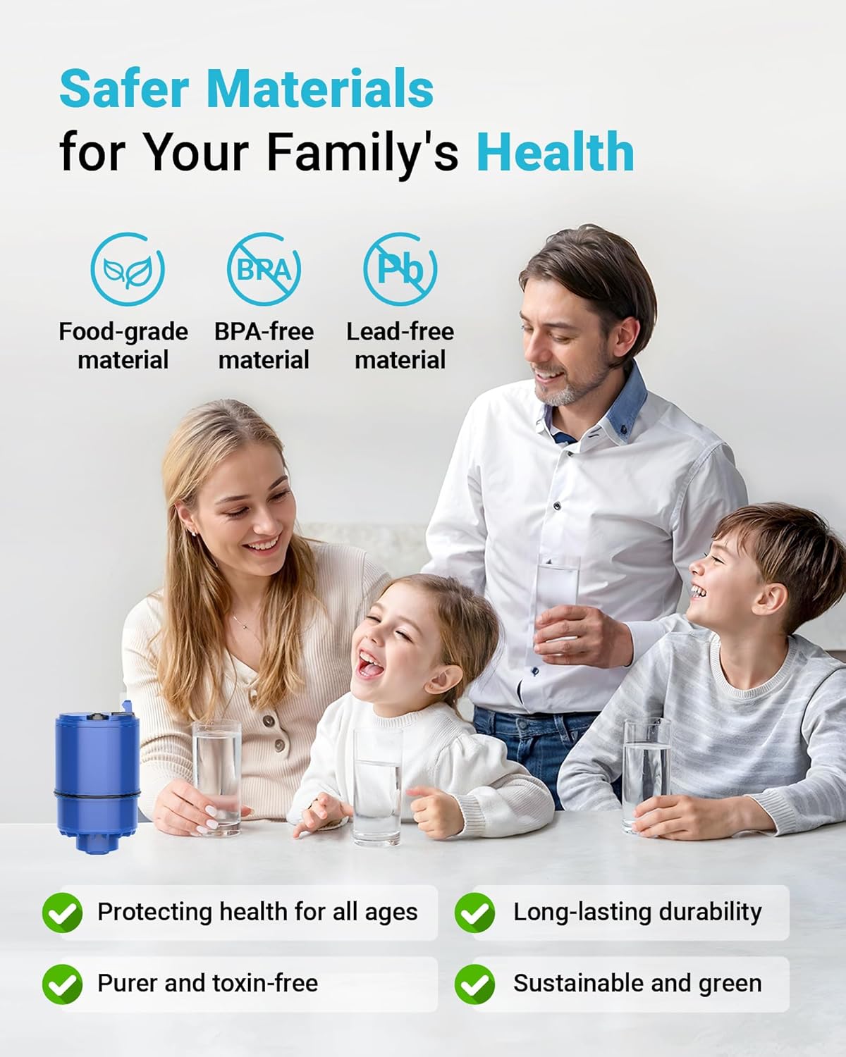 AQUA CREST CF08A Faucet Filter, Compatible with All PUR?Plus Water Filter, Replacement for PUR?Plus RF9999?Faucet Water Filter, NSF 42 Certified, 6-Month, 600-Gallon, 2 Pack, Packaging May Vary