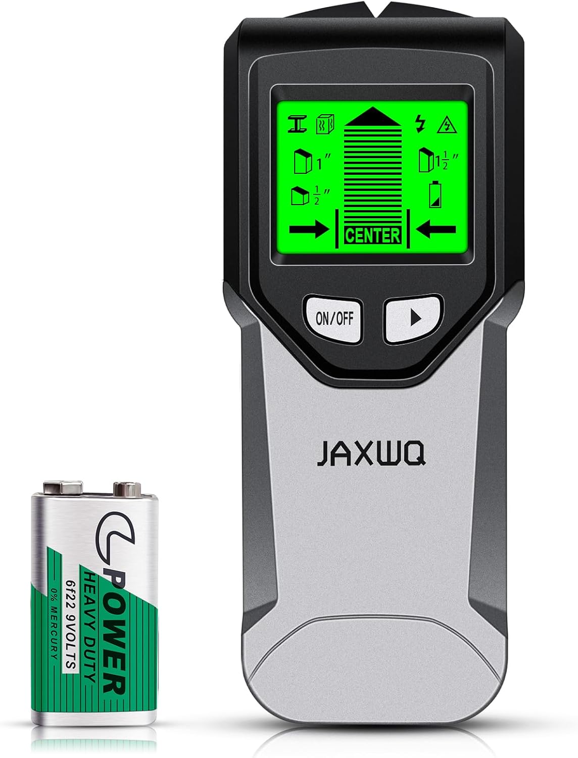 Stud Finder Wall Scanner - 5 in 1 Stud Finder Tool w/Smart Chip and HD LCD Display, Stud Detector Beam Finders for the Center and Edge of Wood AC Wire Metal Studs Joist Pipe (?Silver Plate)