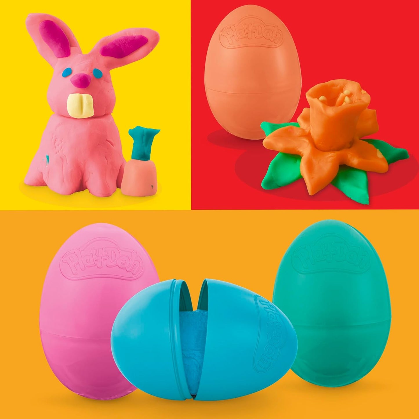 Play-Doh Eggs 24-Pack, Dinosaur & Dragon Egg Hunt Toys, Modeling Compound for Birthday Gifts & Party Favors, Easter Basket Stuffers, Kids Ages 2 and Up (Amazon Exclusive)
