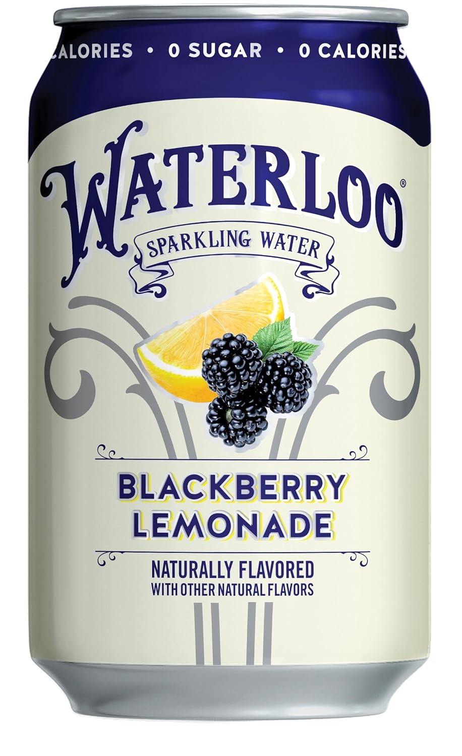 Waterloo Sparkling Water, Blackberry Lemonade Naturally Flavored, 12 Fl Oz Cans (Pack of 12) ?Zero Calories and Zero Sugar or Sweeteners