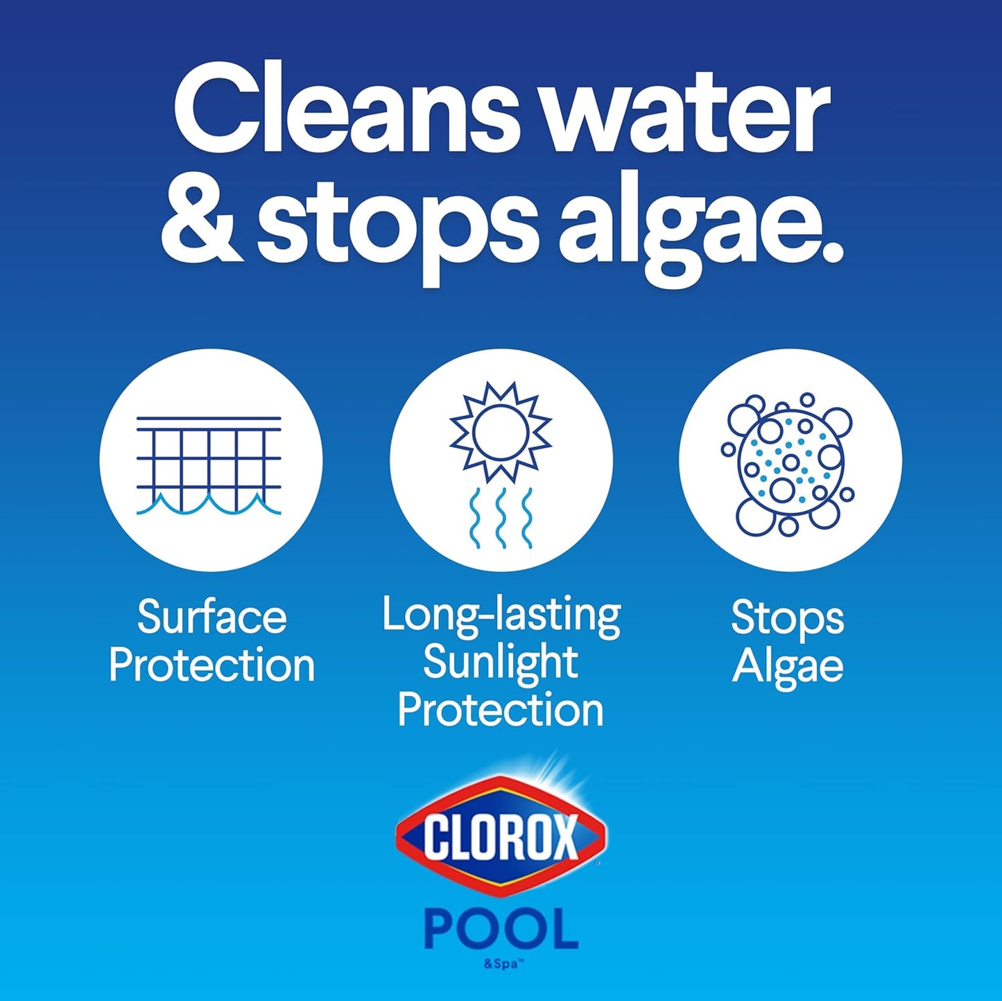 Clorox Pool&Spa XTRABLUE 3?Chlorinating Tablets, Individually Wrapped, Kills Bacteria & Stops Algae (5 LB)