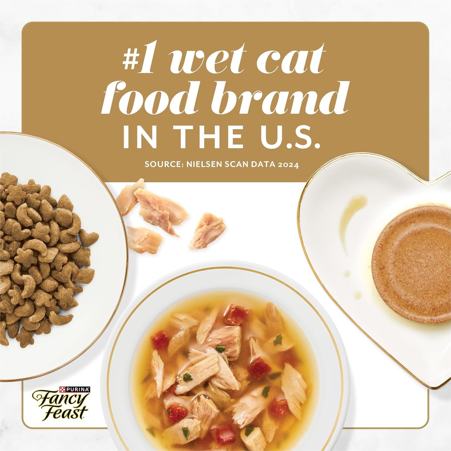Purina Fancy Feast Gourmet Wet Cat Food Variety Pack, Petites Gravy Collection, break-apart tubs, 48 servings - (Pack of 24) 2.8 oz. Tubs