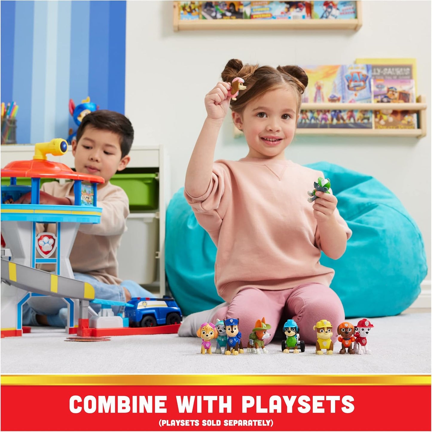 Paw Patrol, 10th Anniversary, All Paws On Deck Toy Figures Gift Pack with 10 Collectible Action Figures, Kids Toys for Ages 3 and up
