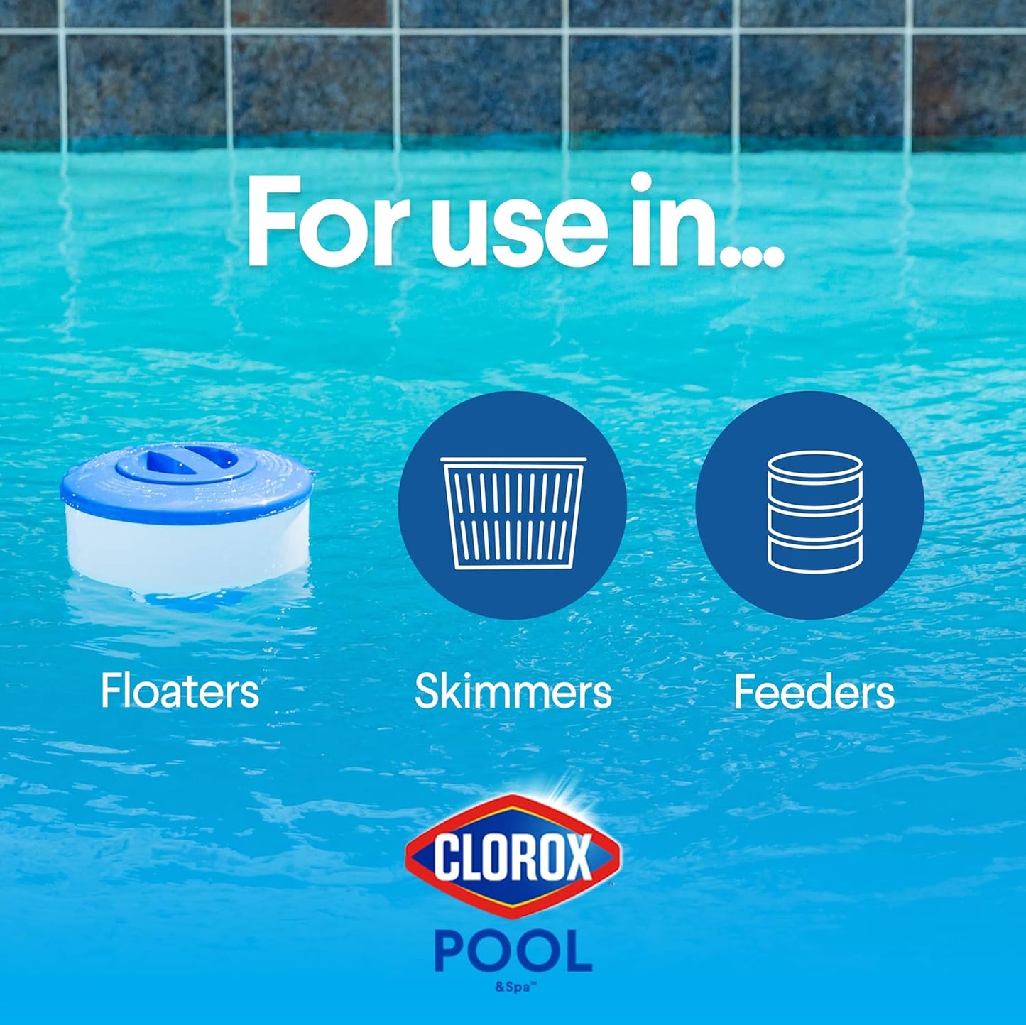 Clorox Pool&Spa XTRABLUE 3?Chlorinating Tablets, Individually Wrapped, Kills Bacteria & Stops Algae (5 LB)