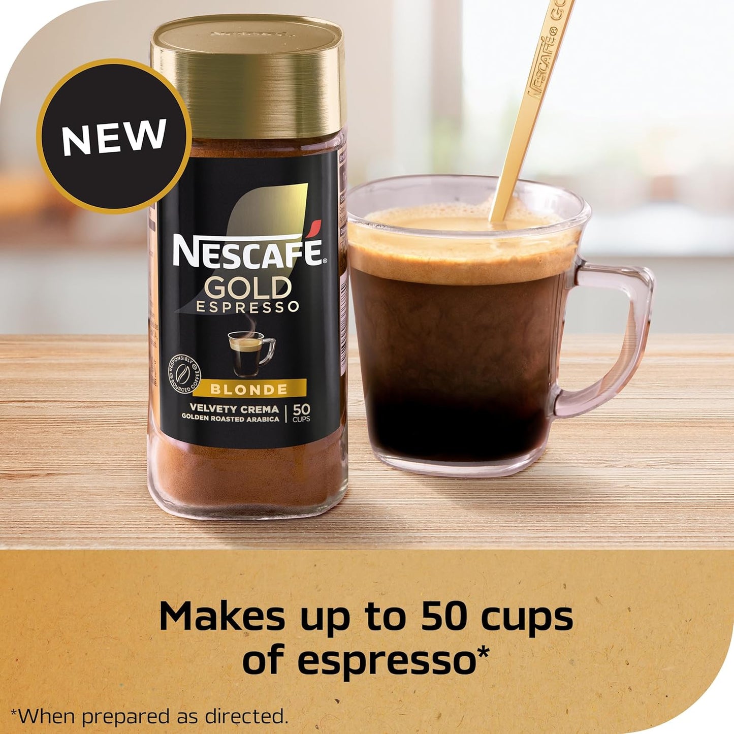 NESCAF?Gold Espresso Blonde, Instant Coffee, 3.5 oz