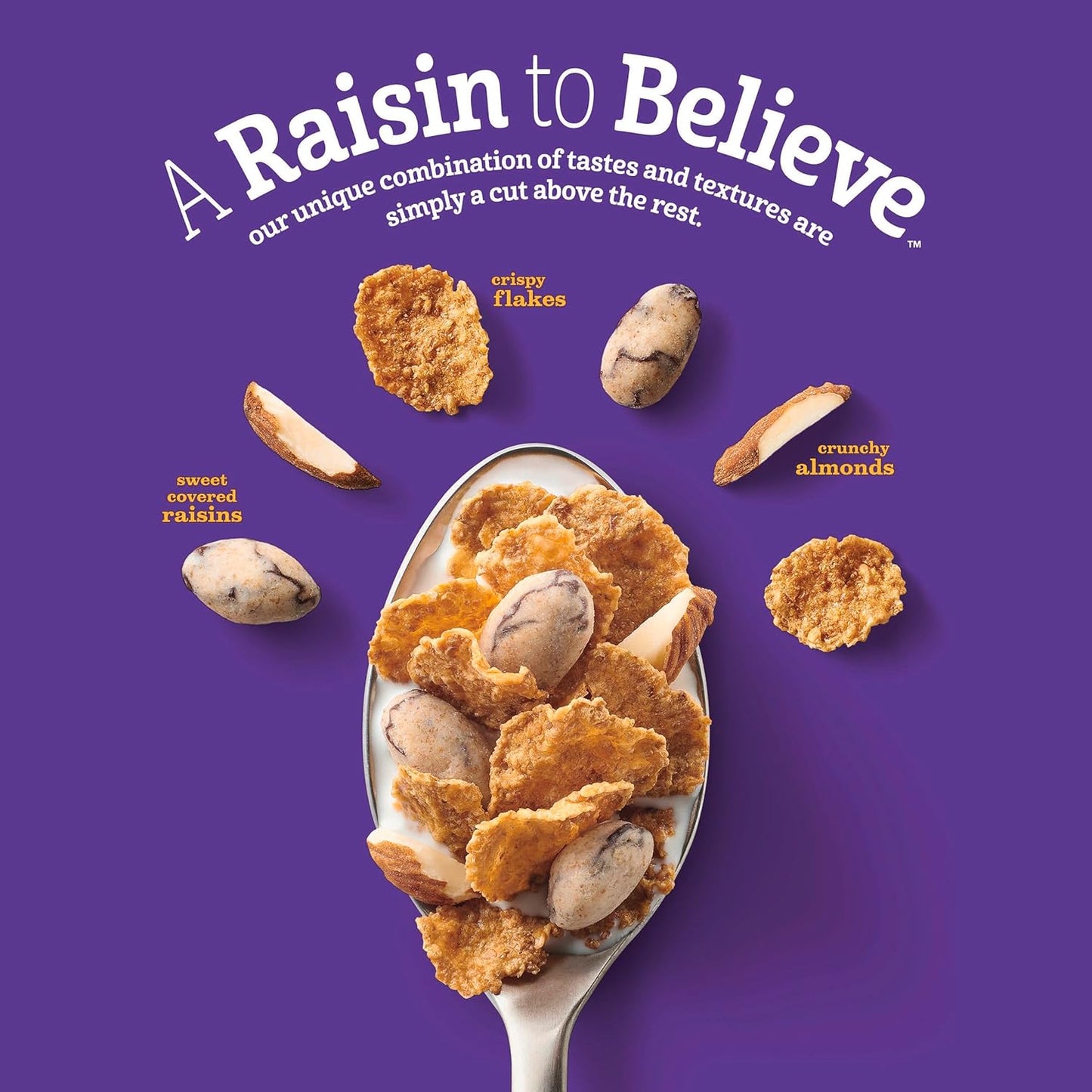 Raisin Nut Bran Cereal, High Fiber Cereal, Made with Whole Grain, 20.8 oz