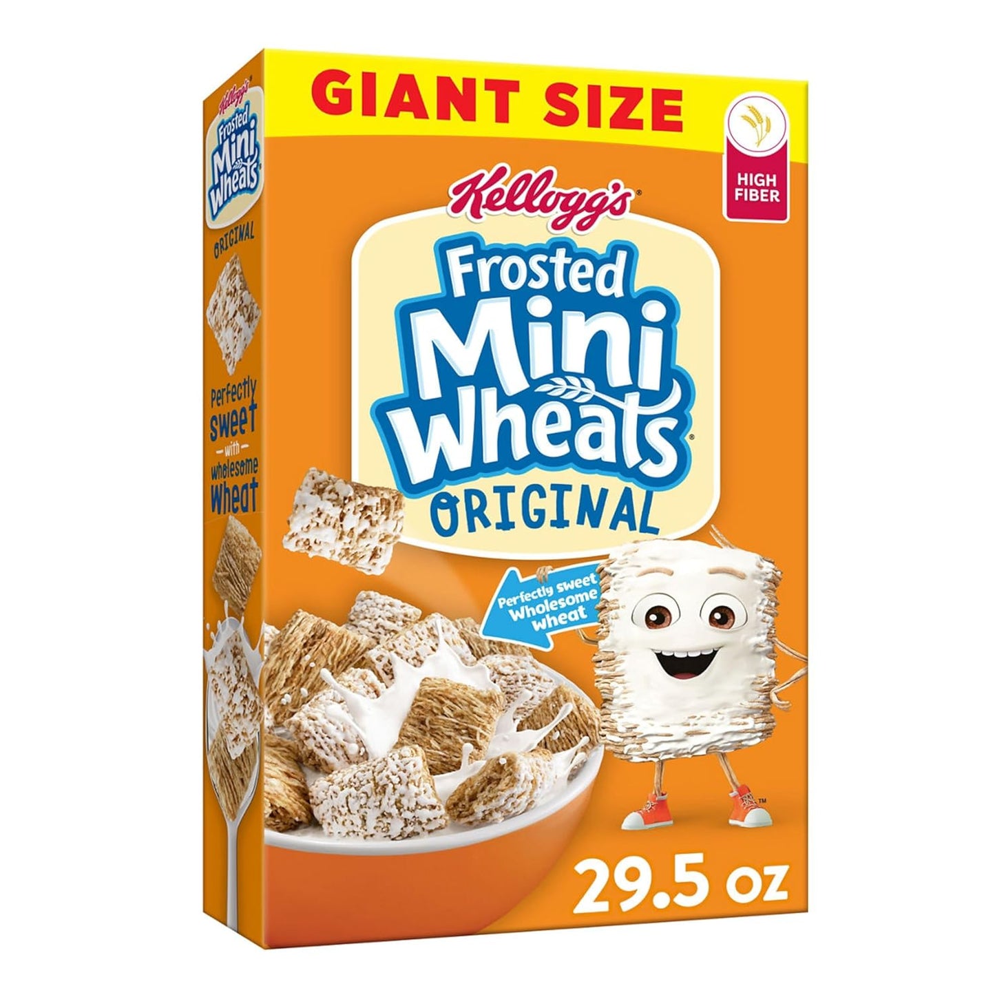 Kellogg? Frosted Mini-Wheats Breakfast Cereal, High Fiber, 48g Whole Grain, Giant Size, 29.5 oz