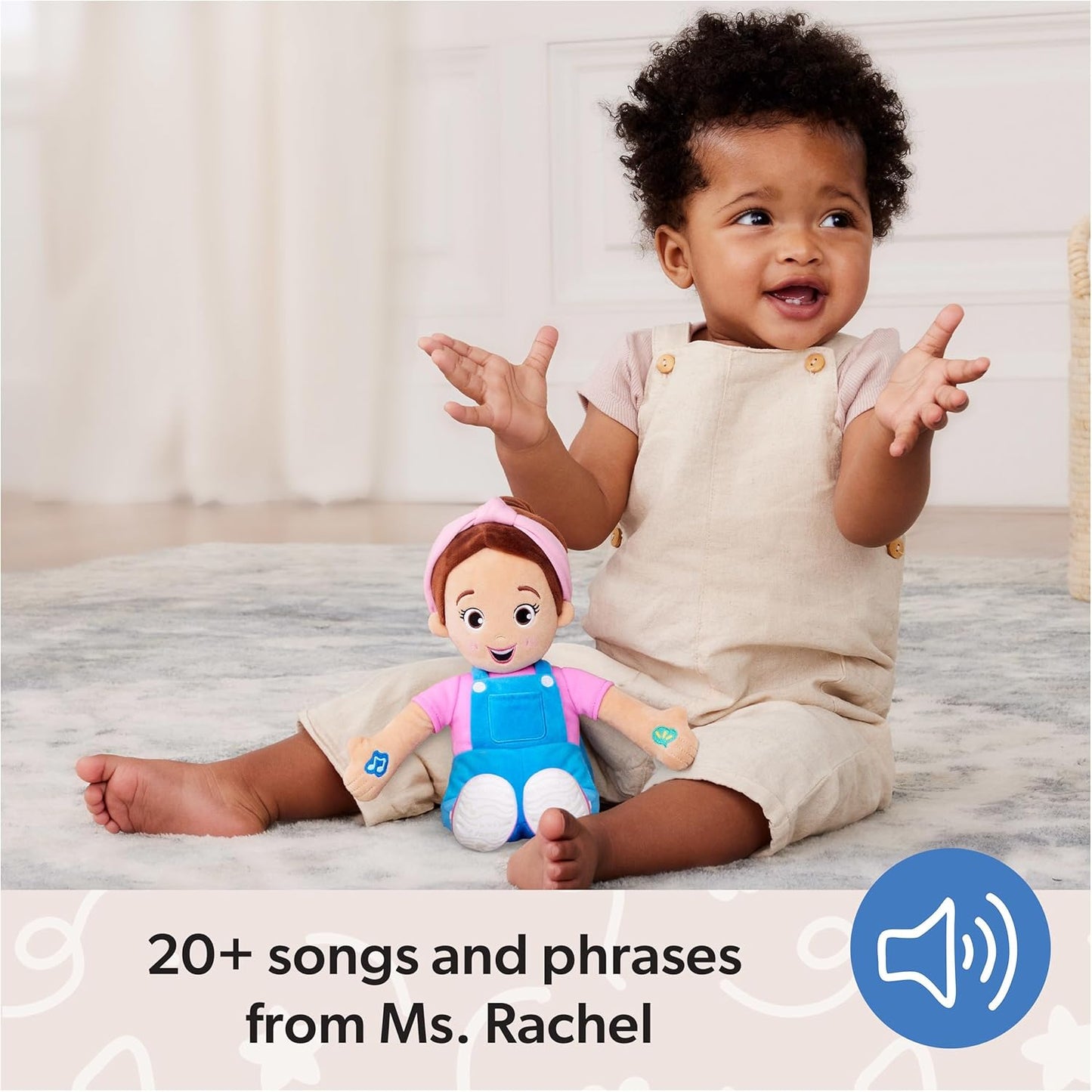 Ms. Rachel Official Speak & Sing Doll, 16?Tall Interactive Toy with 4 Songs & 16+ Phrases, Toddler Toys for Girls & Boys Ages 6 Months to 3+ Years.