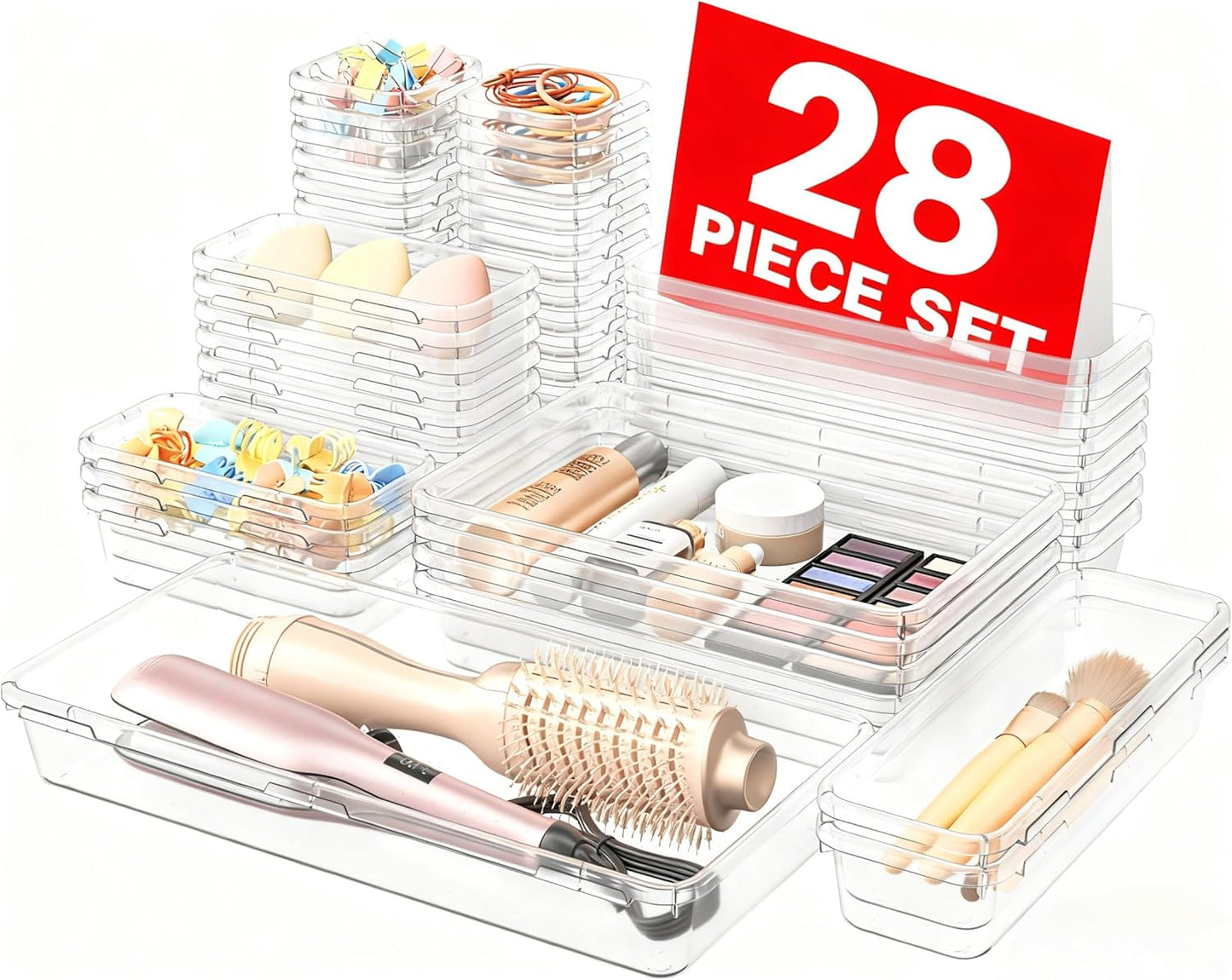 A-LuGei ?Military Grade? Drawer Organizer, ???????????? Makeup organizer, ?Holds 177 Items? Bathroom Organizers and Storage, Organization and Storage, Desk Drawer Organizer for Bathroom Vanity