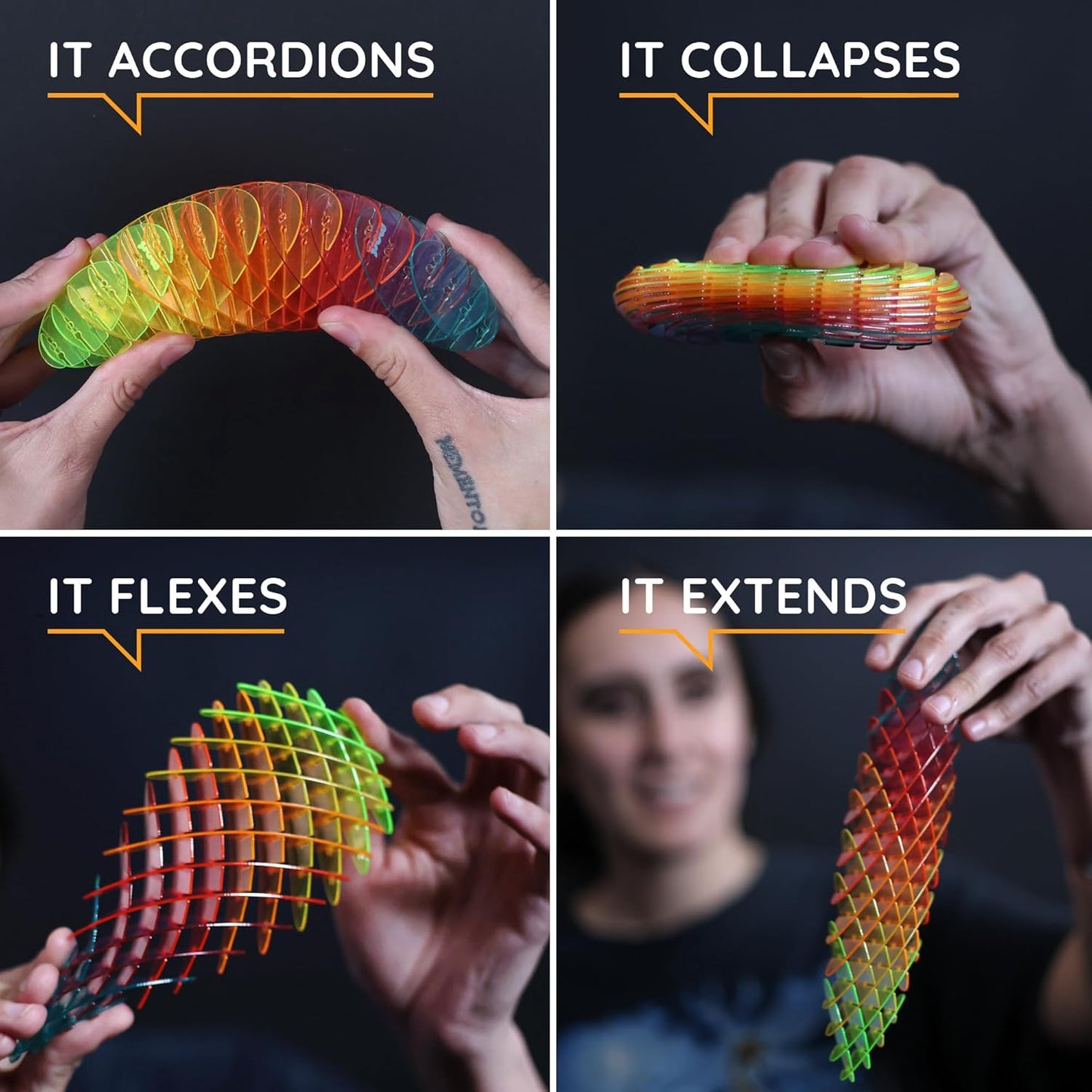 Morf Fidget Worm Toy - Flexible 3D Sensory Slug Figgy Toy for Kids, Teens, and Adults ?Stretchy, Quiet, Stress and Anxiety Relief, Focus - For Play, School, Work Gifts, Great For Classroom and Office
