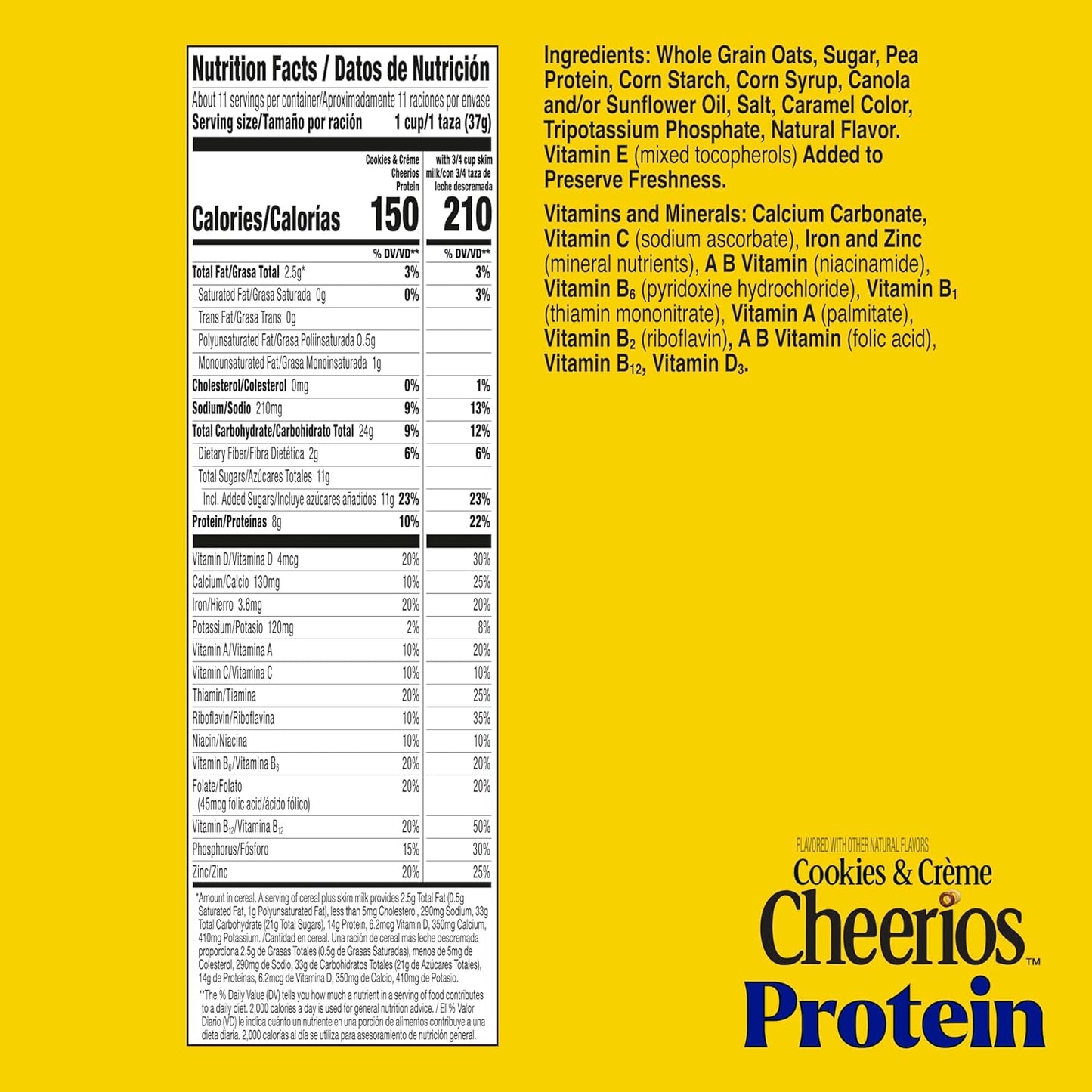 Cheerios Protein Cereal, Cookies and Cr?e, 8g Protein, Family Size, 15 oz