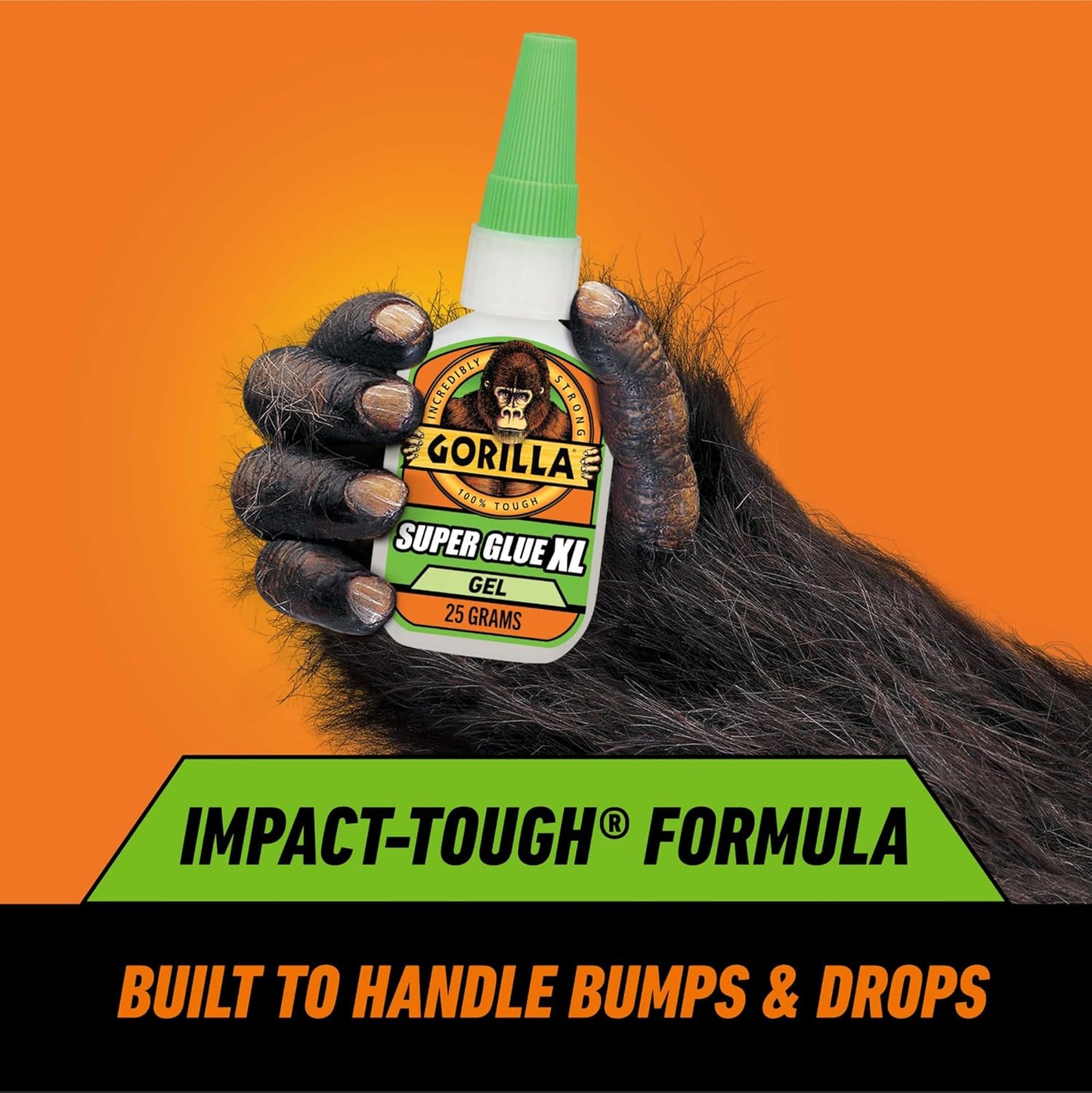 Gorilla Super Glue Gel XL, Clear 25g (Pack of 1) - Fast-Setting, No-Drip Control for Precise All-Purpose Repairs