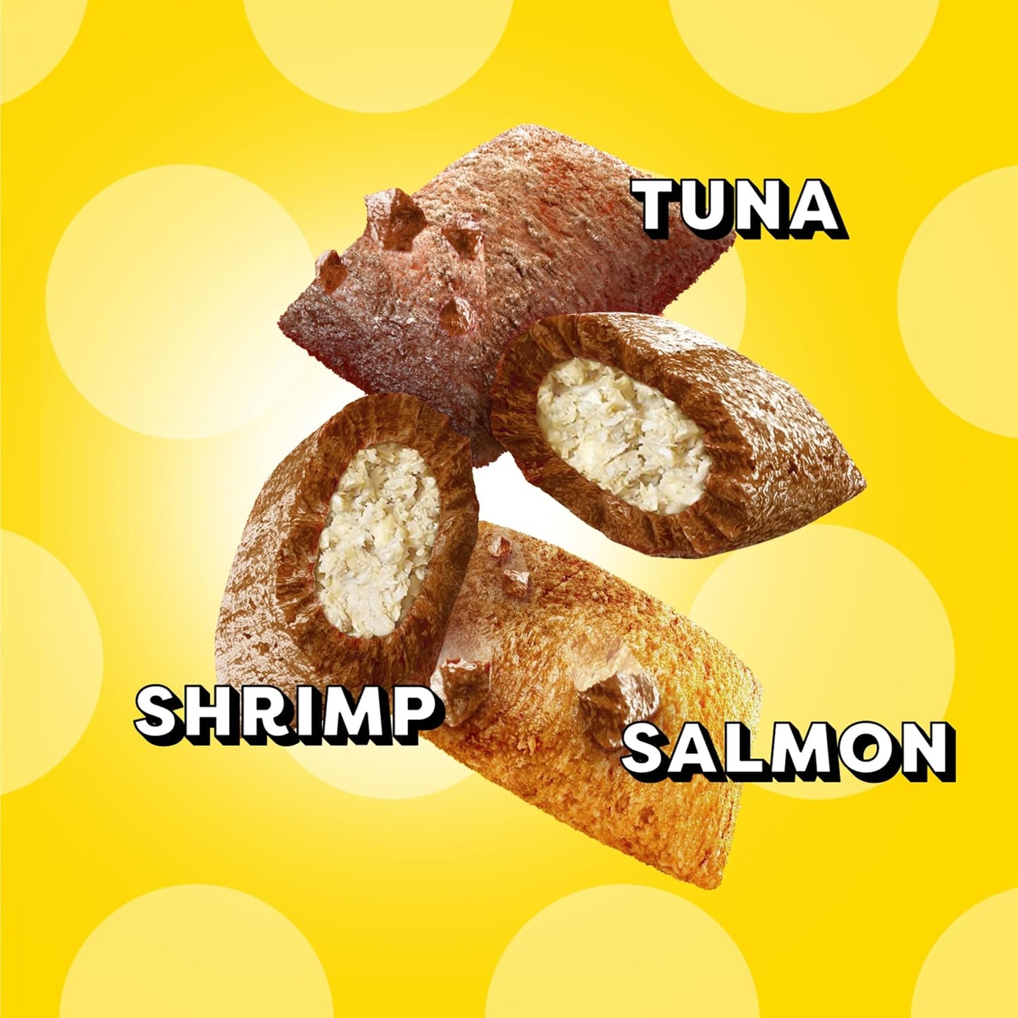 Temptations Cat Treats MixUps Surfer's Delight, Tuna, Shrimp, Salmon Flavor, Crunchy and Soft Cat Treats, 16 oz. Tub