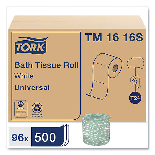 Tork Standard Toilet Paper, 2-Ply, 500 Sheets, 96 Rolls