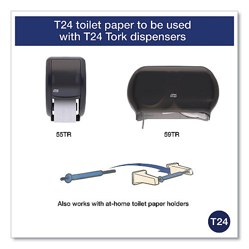 Tork Standard Toilet Paper, 2-Ply, 500 Sheets, 96 Rolls