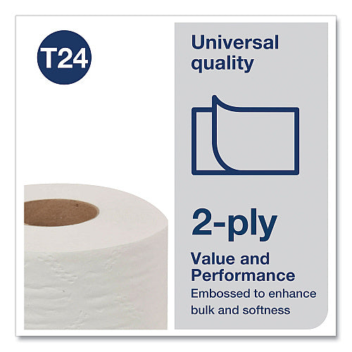 Tork Standard Toilet Paper, 2-Ply, 500 Sheets, 96 Rolls