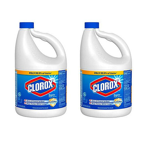 Clorox Concentrated Germicidal Bleach, Regular, 121 oz Bottle - 2 Pack